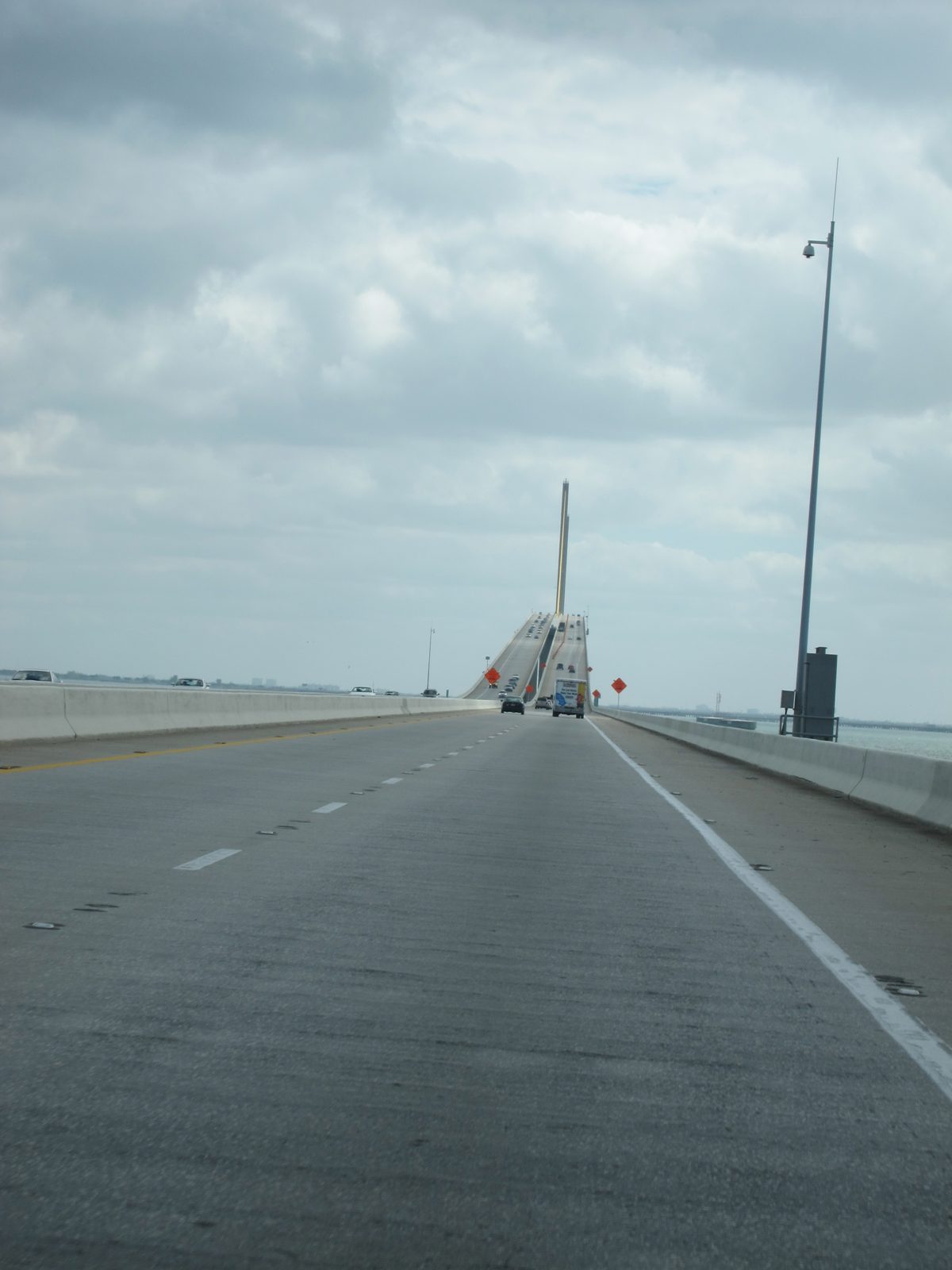 View of the Skyway Bridge, heading South out of St Pete.